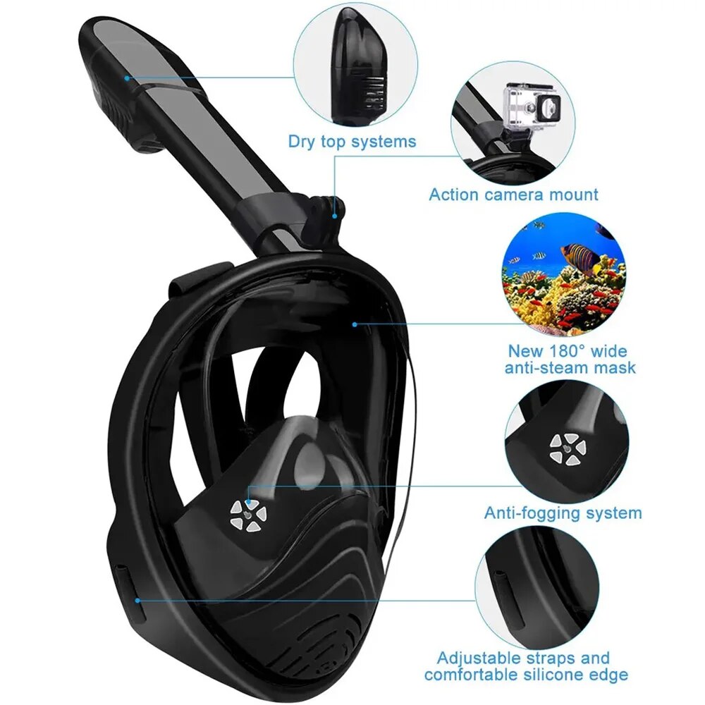 Underwater Snorkeling Full Fac - Freediving Mask Set ulasan dan harga
