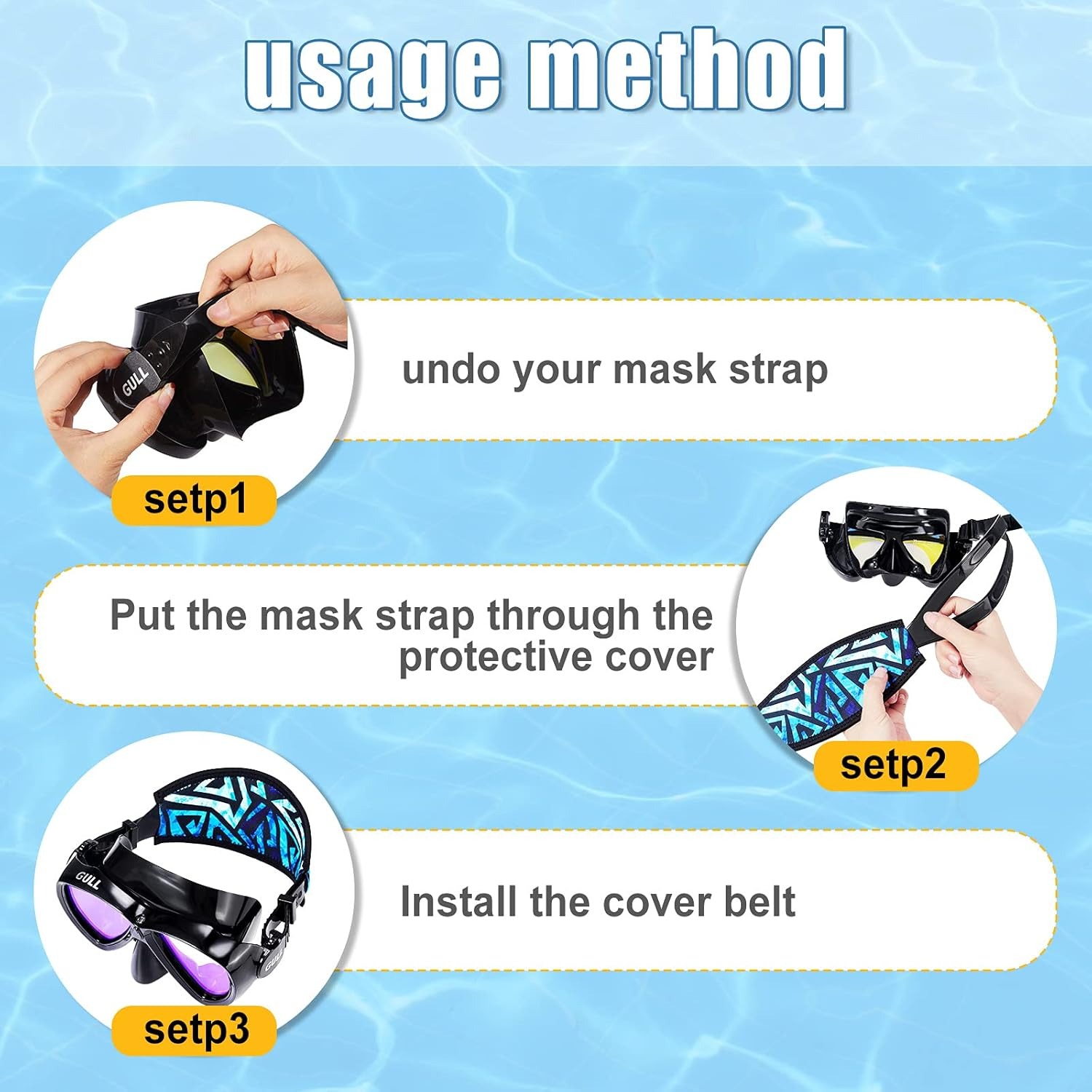 Scuba Diving Mask Strap Cover  - Freediving Mask Set ulasan dan harga