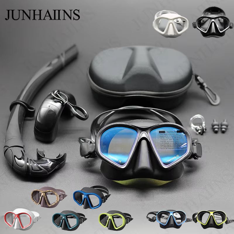 JUNHAIINS NEW Tempered Glass F - Freediving Mask Set ulasan dan harga
