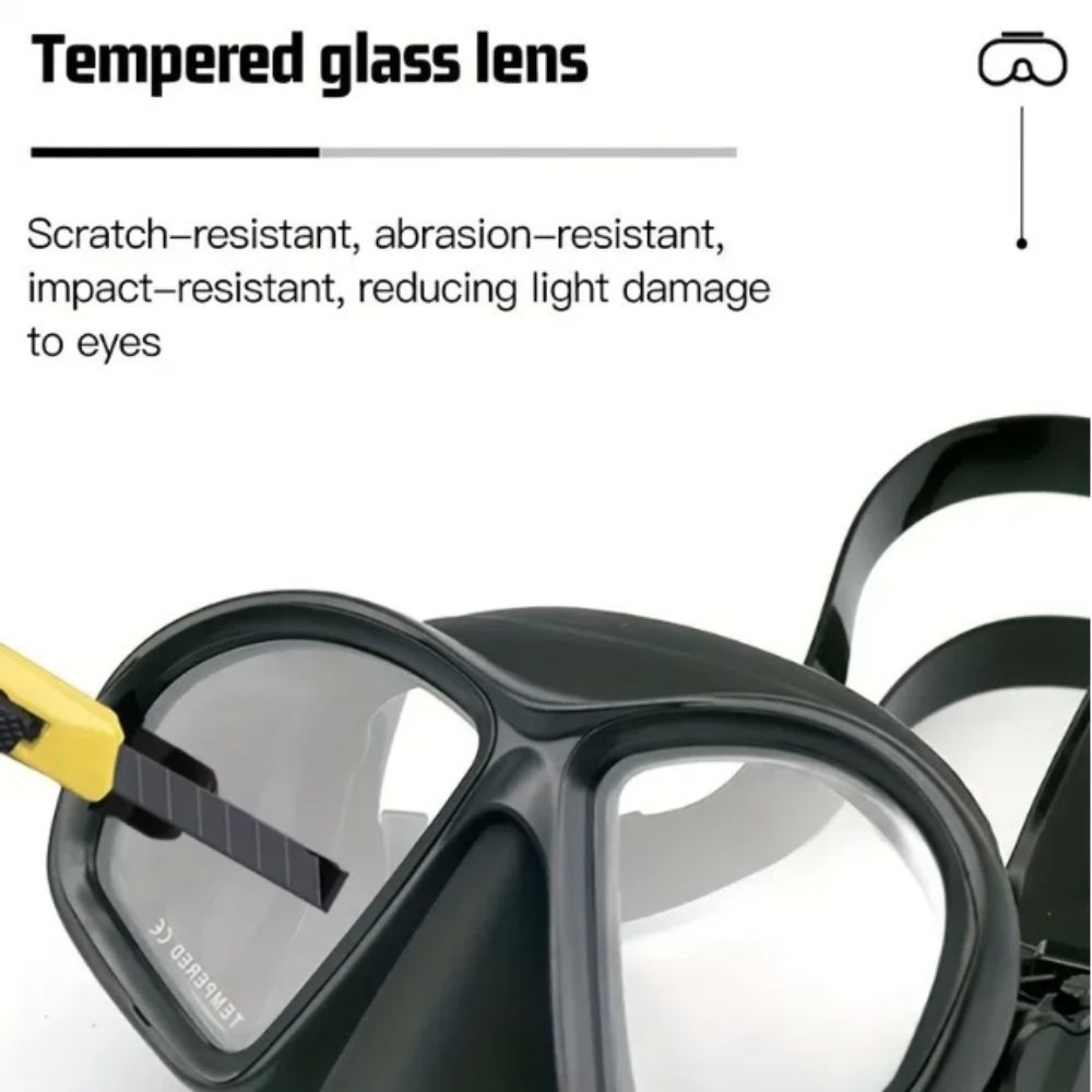 Tempered Glass Freediving Mask - Freediving Mask Set ulasan dan harga