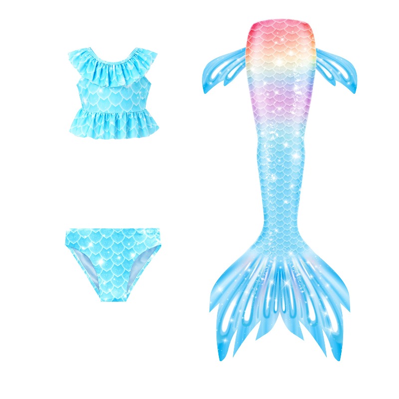 Girls Mermaid Tail Cosplay Cos - Aquatic Sports Wear ulasan dan harga