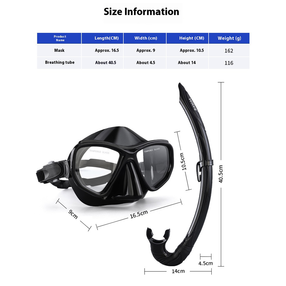 WAVE Quality Snorkeling Glass  - Freediving Mask Set ulasan dan harga